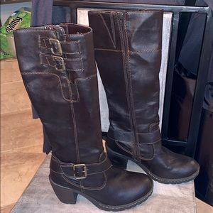 Like new BOC pebbled brown buckle tall boots. 8